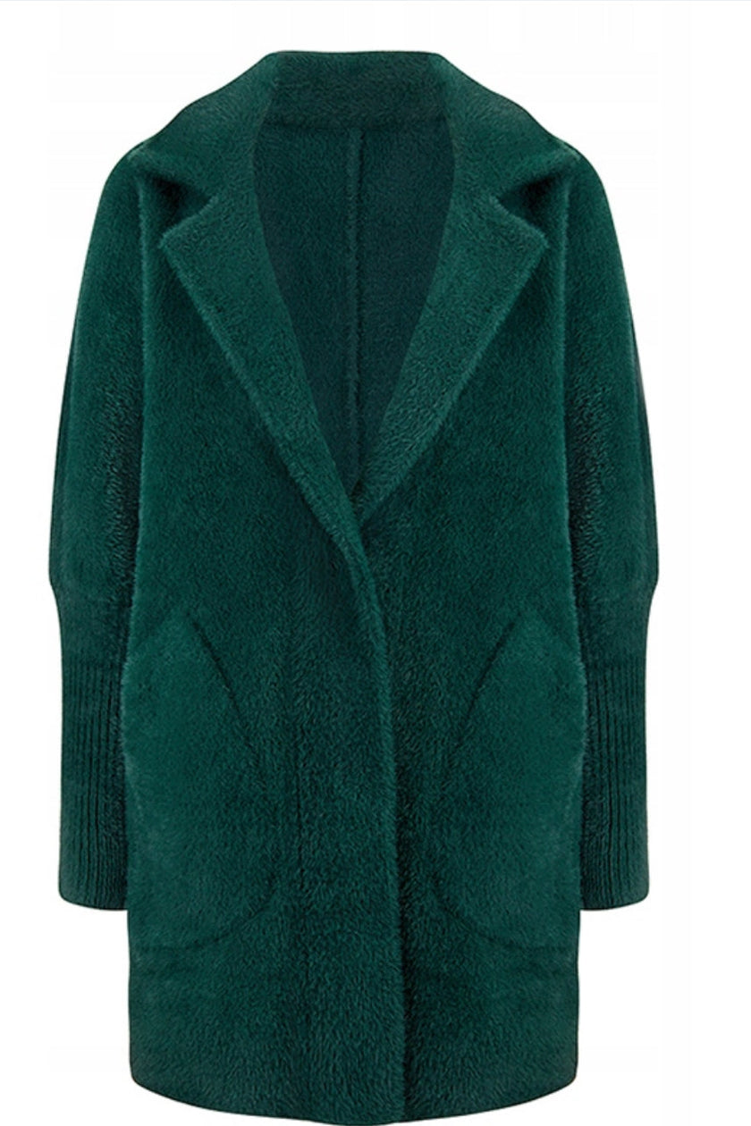 Alpaca Cardigan Green