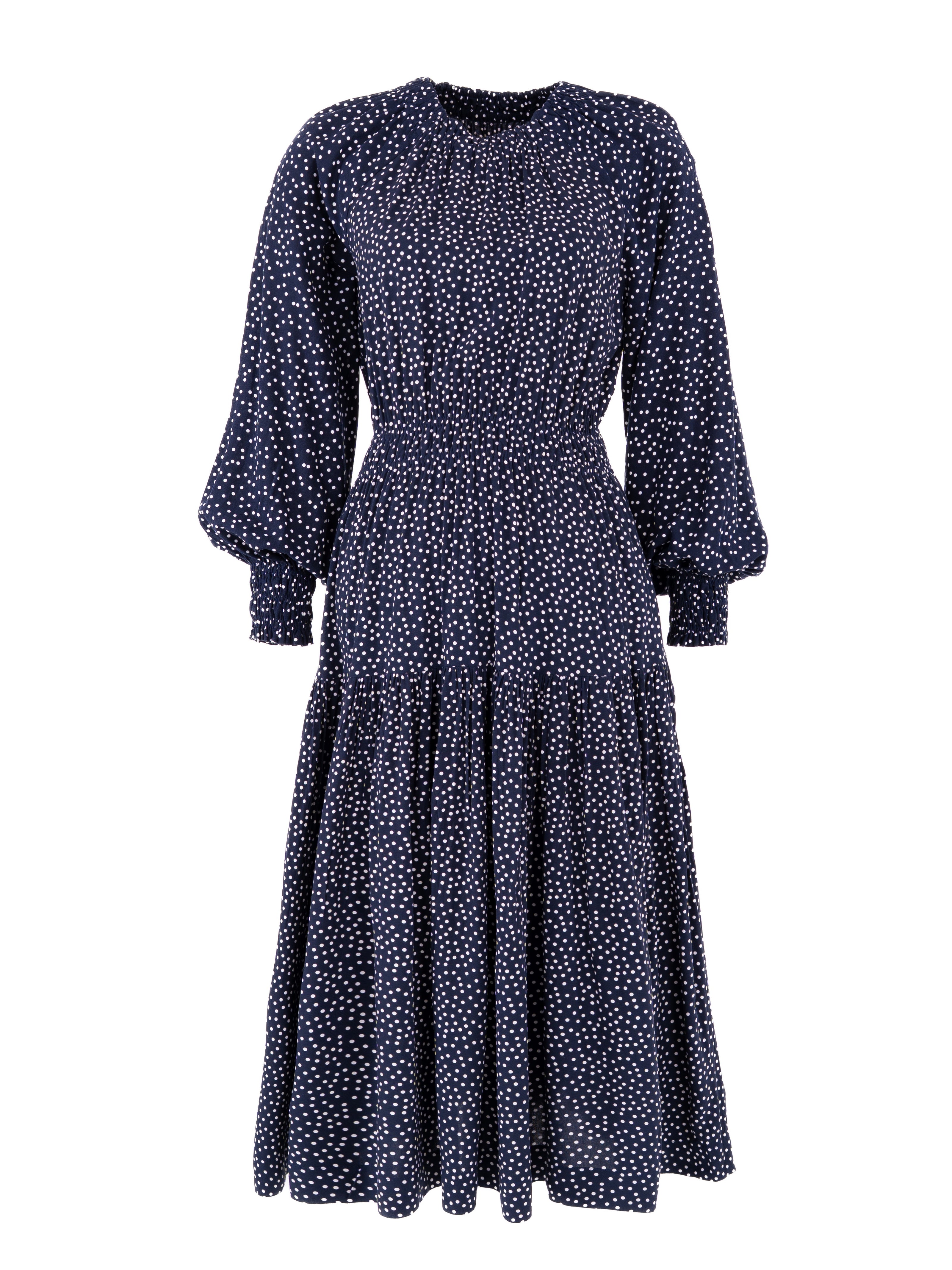 Ecovero Polka-Dot Midi Dress