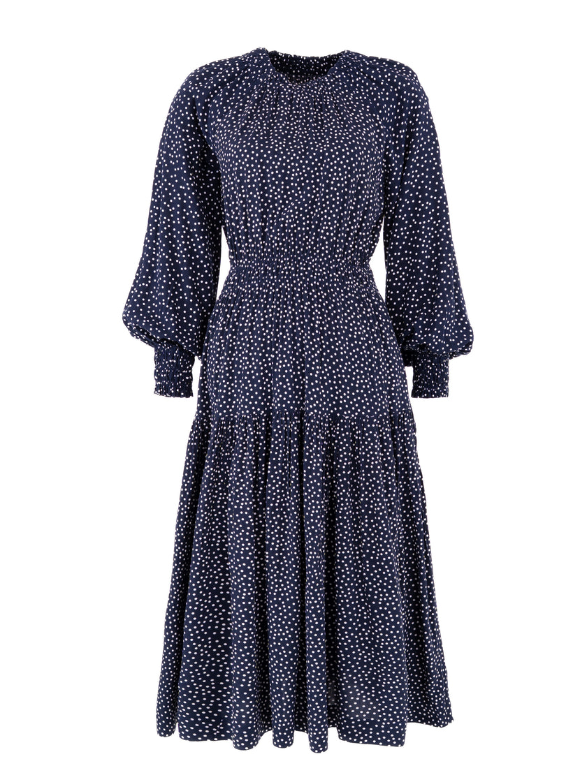Ecovero Polka-Dot Midi Dress