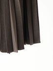 Wool Pleated Midi Skirt