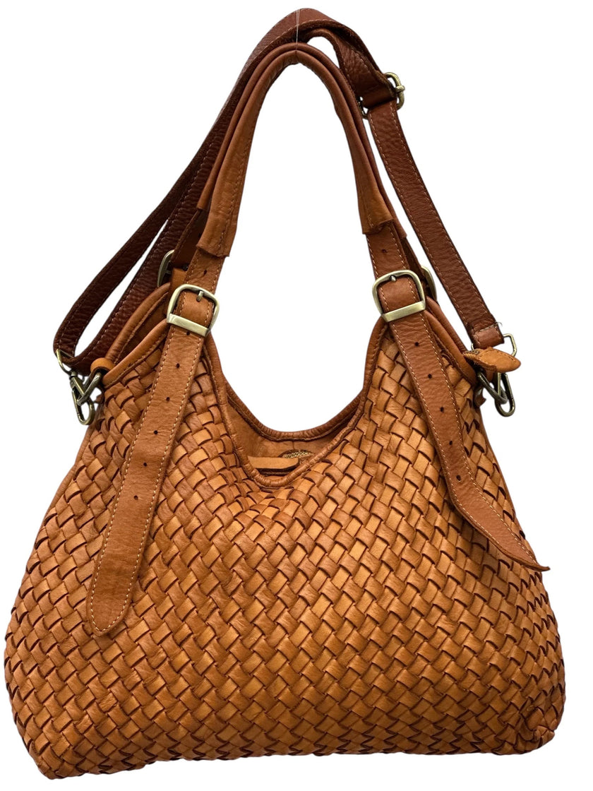 Soft Curve Hobo Bag -  Brown