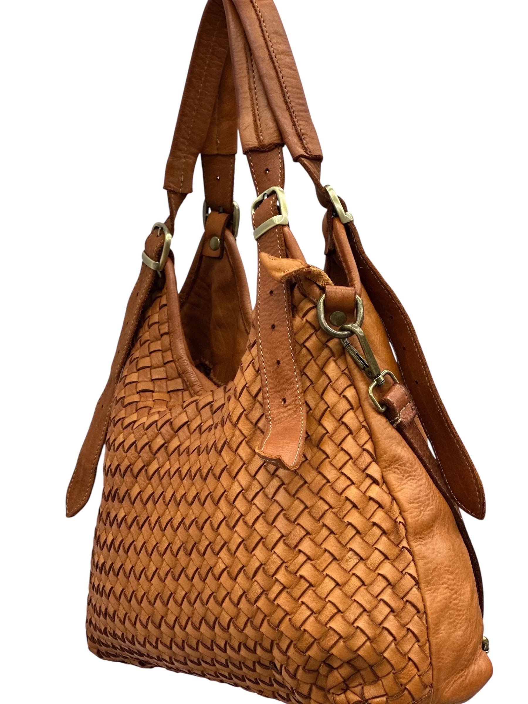 Soft Curve Hobo Bag -  Brown