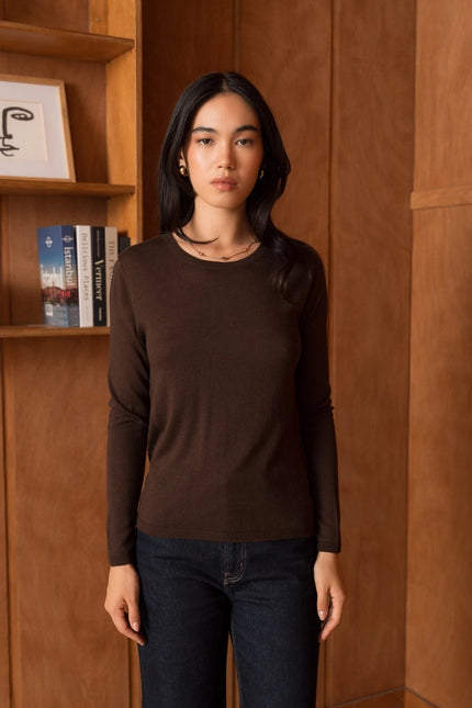Silk & Cashmere Crew Neck Sweater