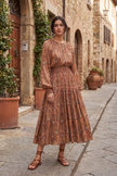 Baroque Viscose Midi Dress