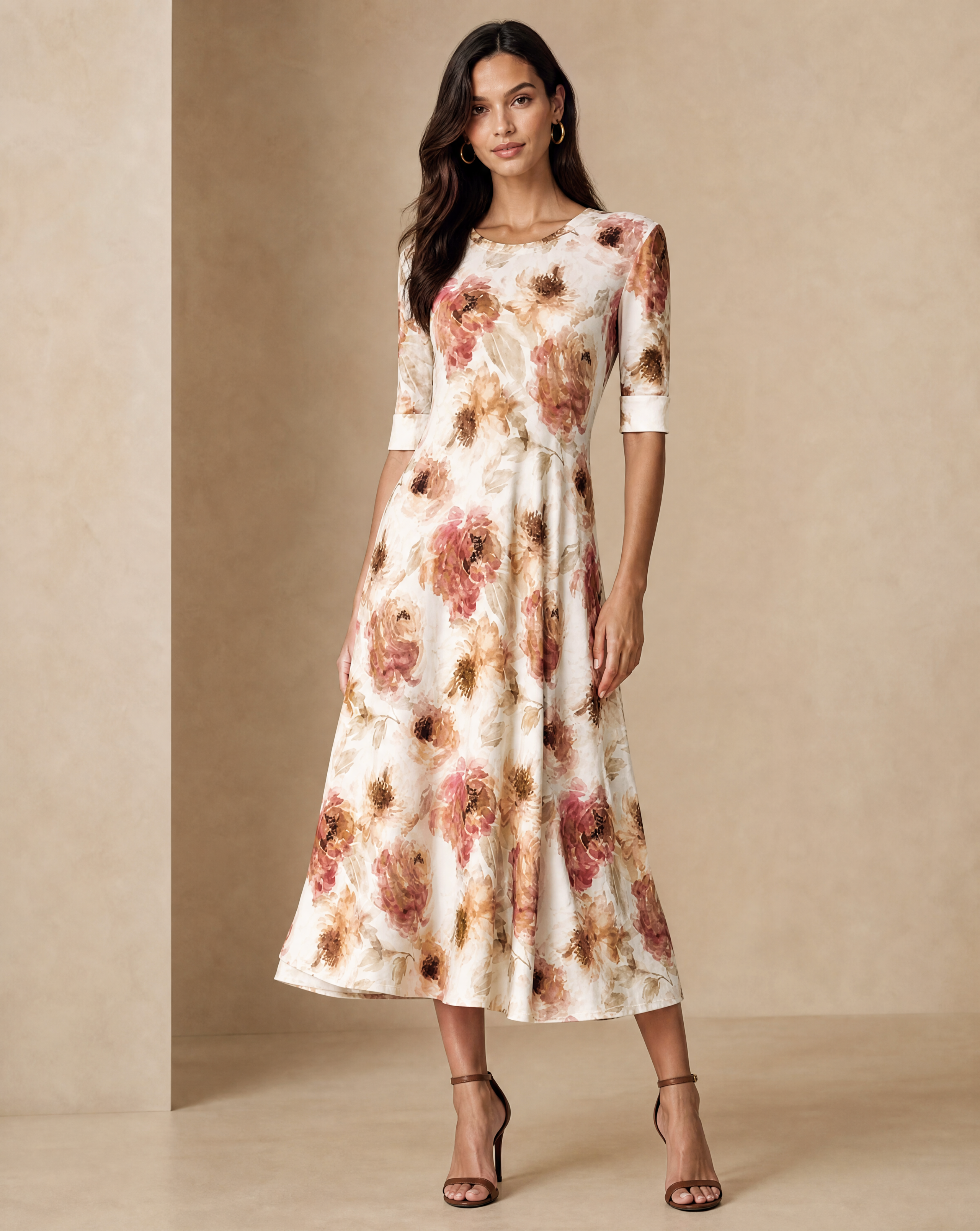 Viscose Jersey Midi Dress