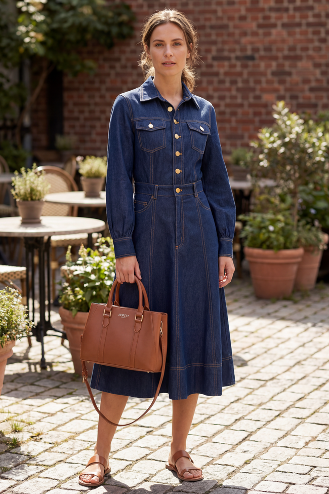 Denim Midi Dress