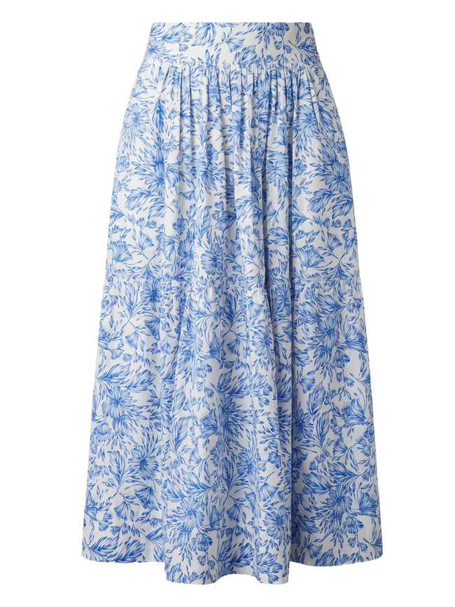 Poplin Cotton Bloom Skirt