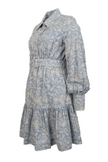 Cotton Embroidery Shirtdress - Sky Blue