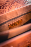 Shoulder Bag - Embossed Flowers