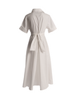 White Poplin Structured Dress
