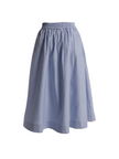 Oxford Cotton Midi Skirt