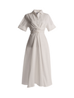 White Poplin Structured Dress