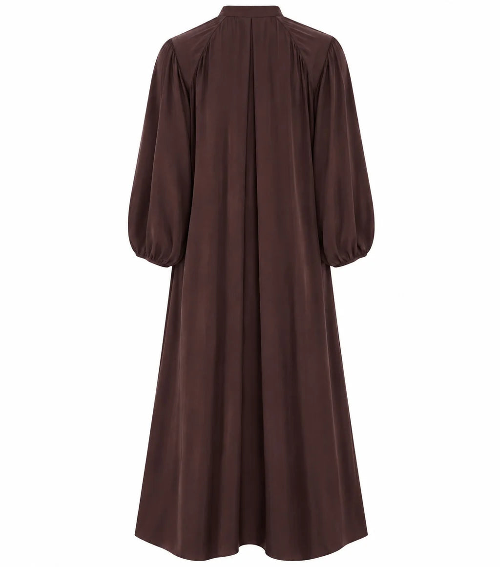 Vilma-Louise Shirt Dress - Dark Brown