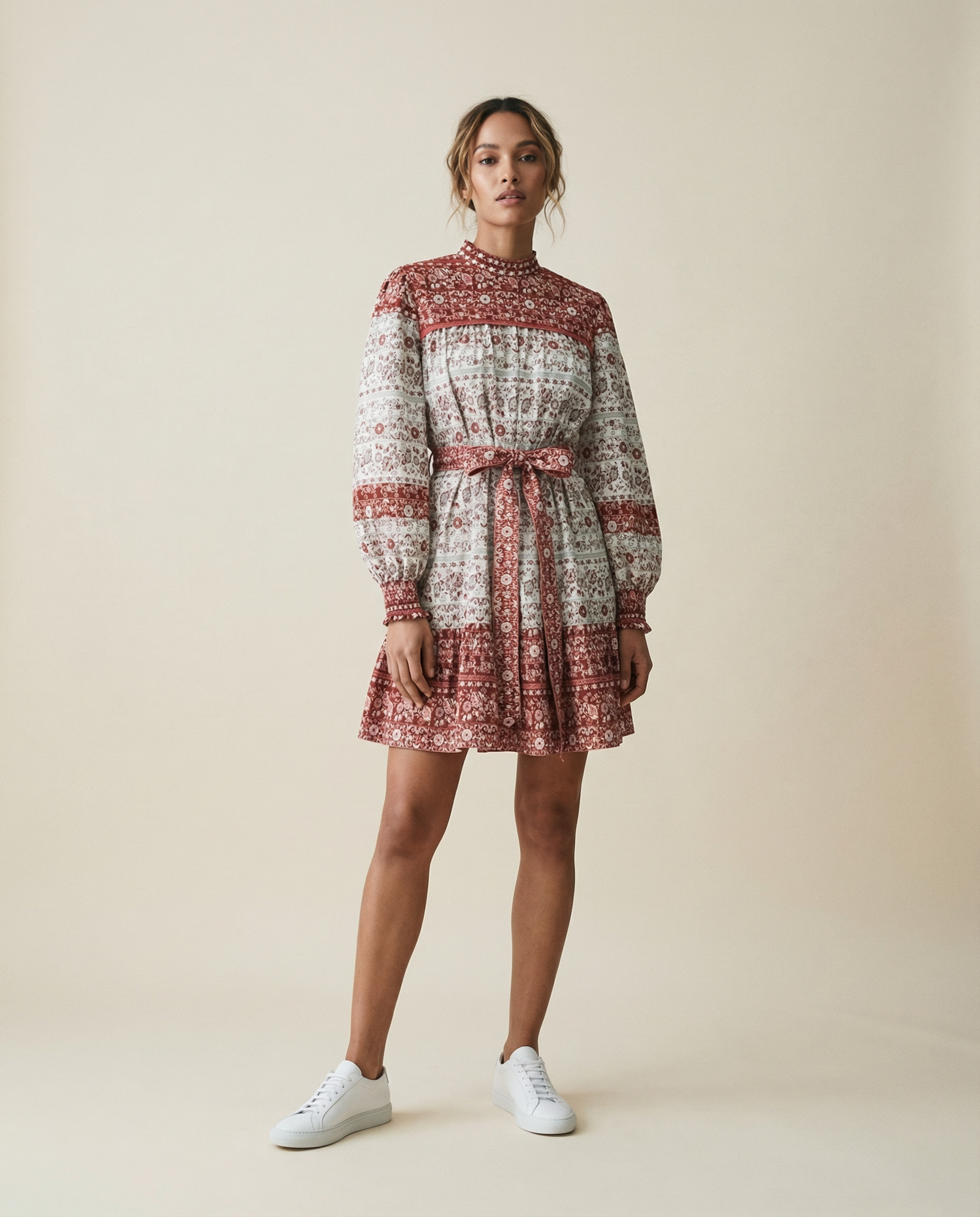 Cotton Jacquard Folk Dress